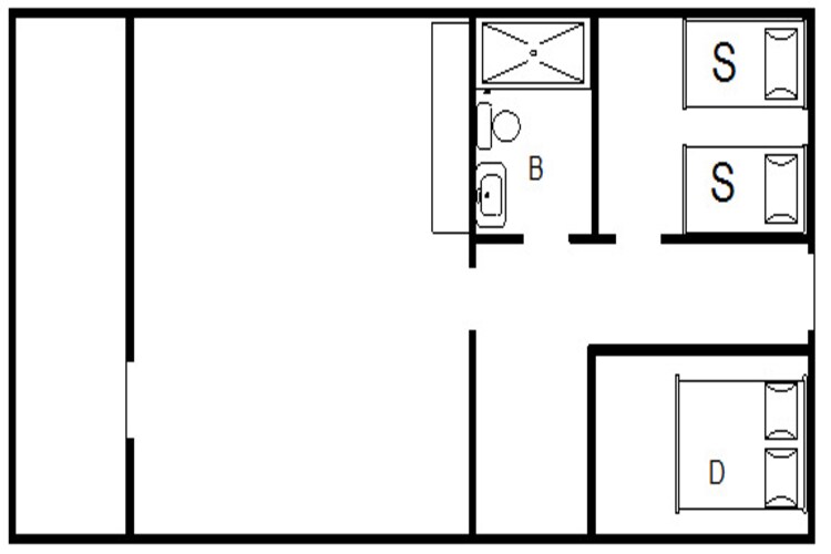 Verblijf aan het zwembad in Fano - Plattegrond
