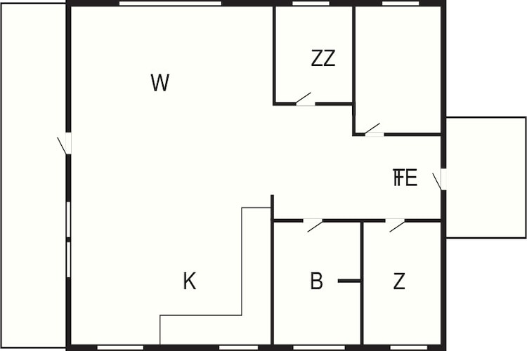 Maison de vacances pour 5 a Bording-By Traum - Plan