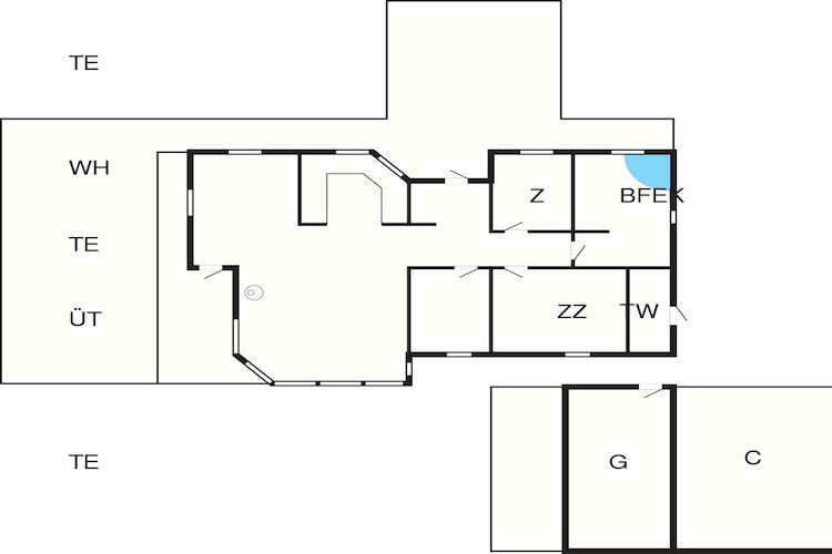 6 persoons vakantie huis in Hals - Plattegrond
