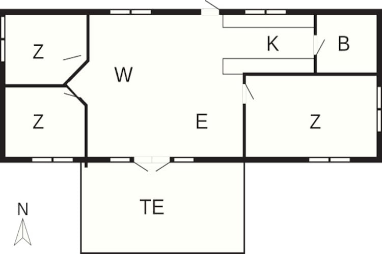 5 person holiday home in Dronningmølle-By Traum-Floor plan