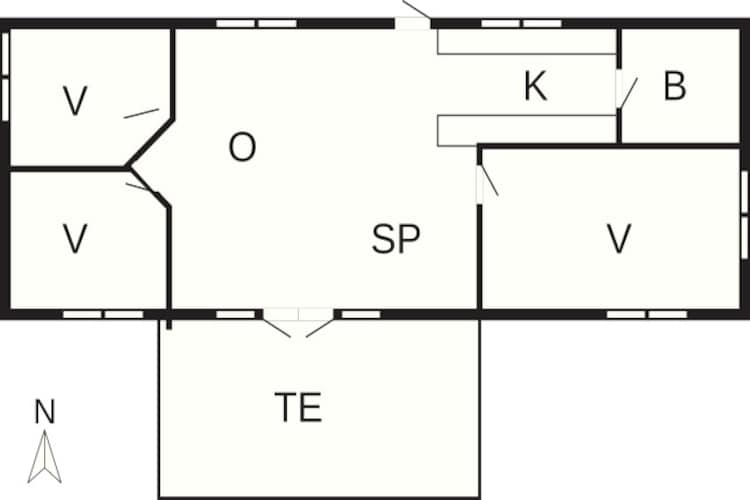 5 person holiday home in Dronningmølle-By Traum-Floor plan