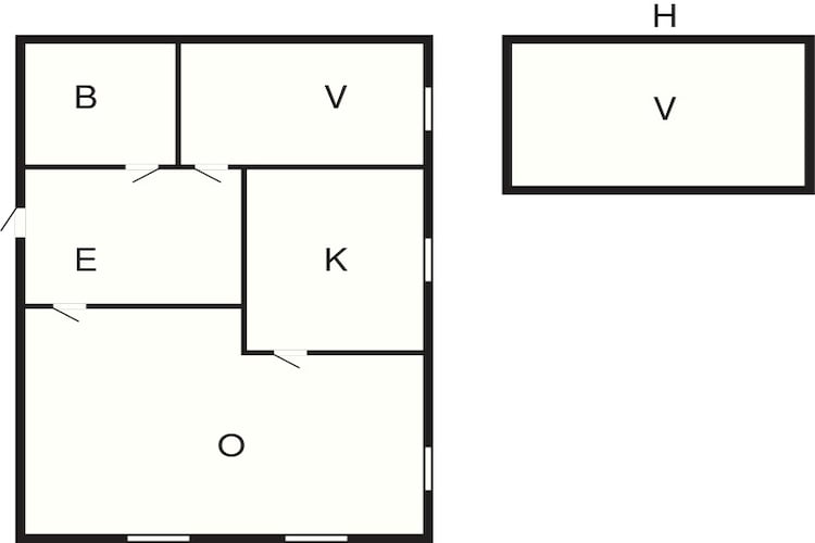 4 Personen Ferienhaus in Bryggja-By Traum - Grundriss