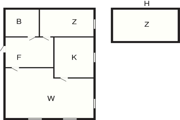 4 Personen Ferienhaus in Bryggja-By Traum - Grundriss