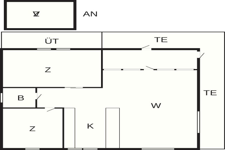 5 person holiday home in Hals-By Traum - Floor plan