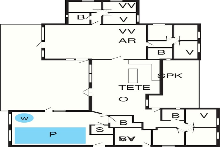 Luxe vakantieverblijf met zwembad - Plattegrond