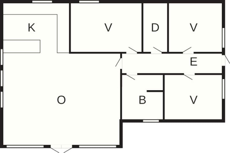 6 persoons vakantie huis in Væggerløse-Plattegrond