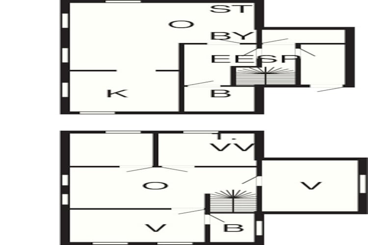 Maison de vacances pour 6 a Hernar-By Traum-Plan d'étage