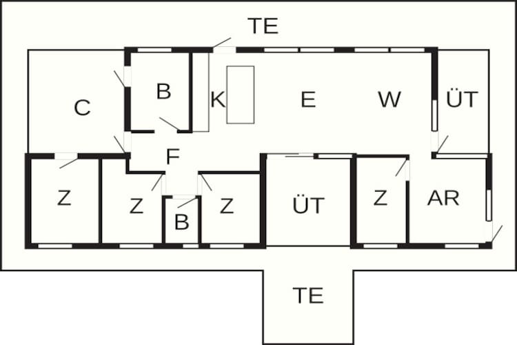 Modern toevluchtsoord in Graerup - Plattegrond