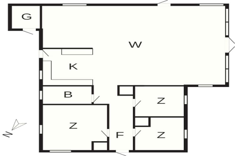 6 person holiday home in Hals-By Traum-Floor plan