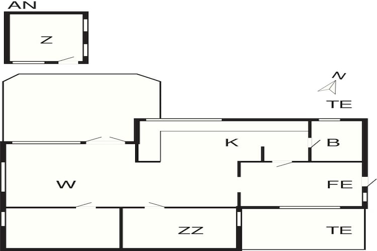 Maison de vacances pour 6 a Haarby-By Traum-Plan d'étage