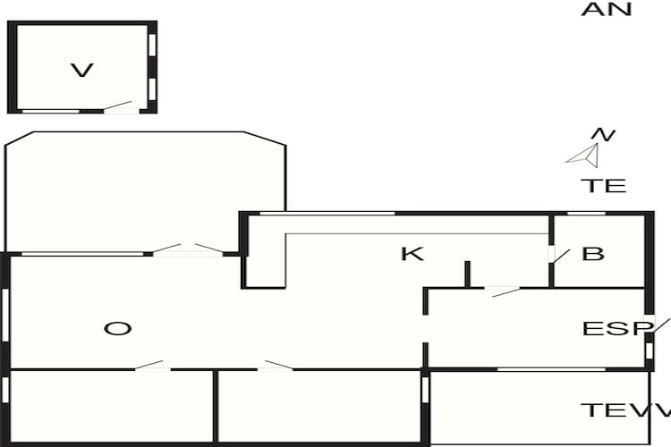 Maison de vacances pour 6 a Haarby-By Traum-Plan d'étage