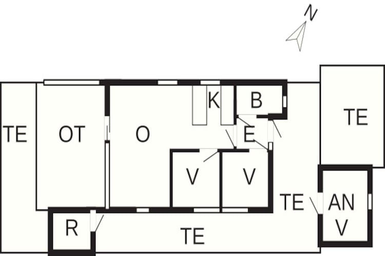 6 persoons vakantie huis in Karrebæksminde-Plattegrond