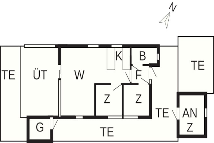 6 persoons vakantie huis in Karrebæksminde-Plattegrond