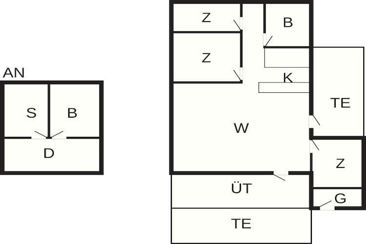 Cozy Cottage near Blokhus - Floor plan