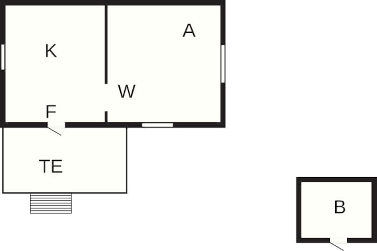 2 persoons vakantie huis in HENÅN-Plattegrond