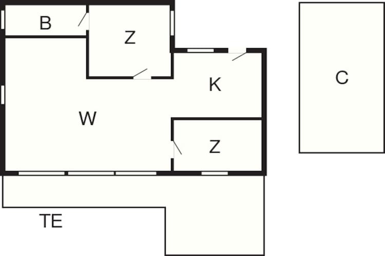 4 Personen Ferienhaus in Rønde-By Traum - Grundriss
