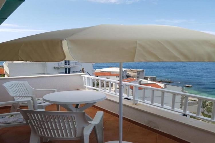 Apartments Jereb - One Bedroom Apartment with Balcony and Sea View (Stela)-Terrace balcony
