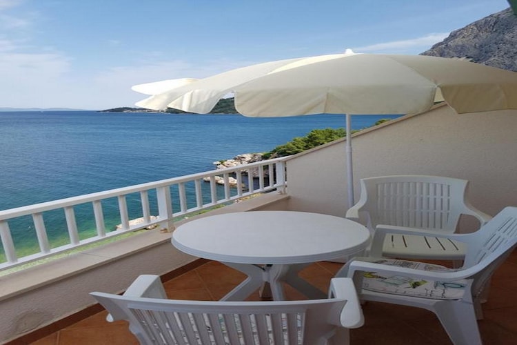 Apartments Jereb - One Bedroom Apartment with Balcony and Sea View (Stela)-Terrace balcony