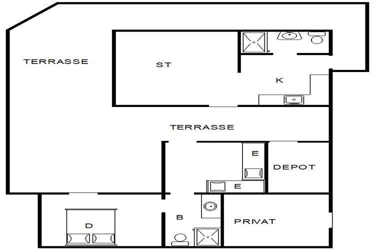 4 persoons vakantie huis in Fanø-By Traum - Plattegrond