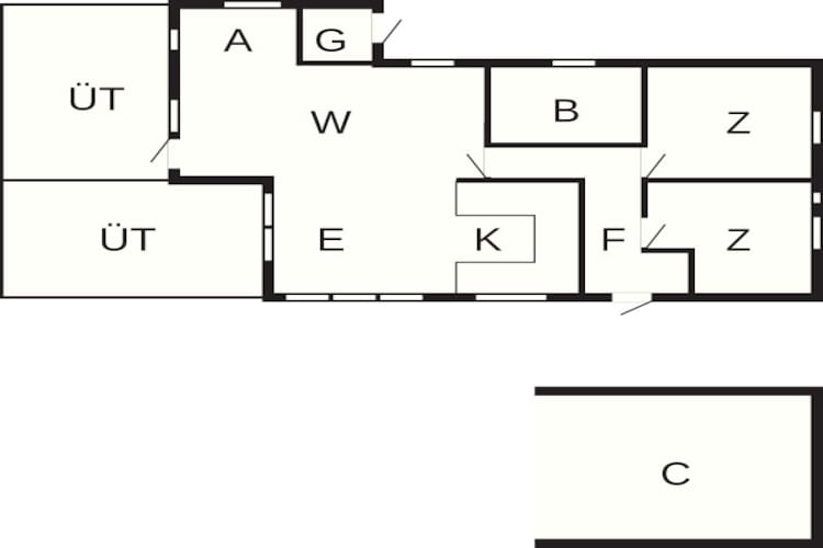 4 person holiday home in Oksbøl-By Traum-Floor plan