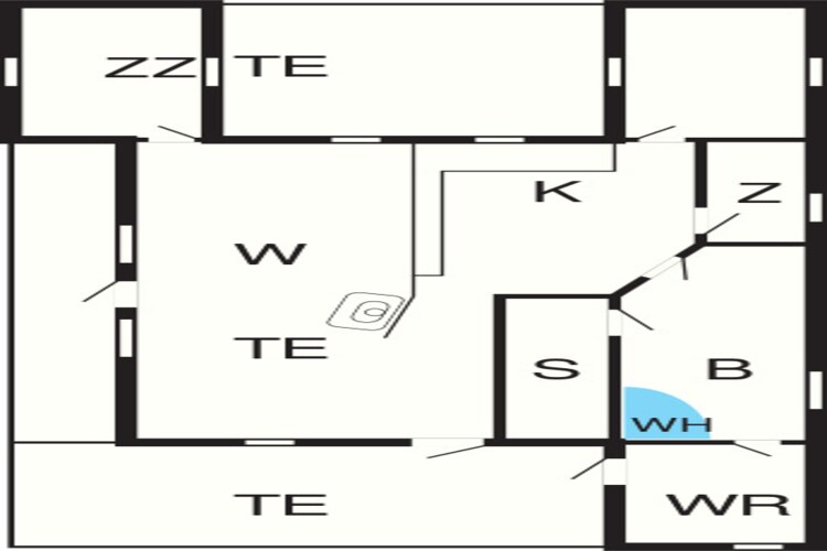 6 persoons vakantie huis in Knebel-By Traum-Plattegrond