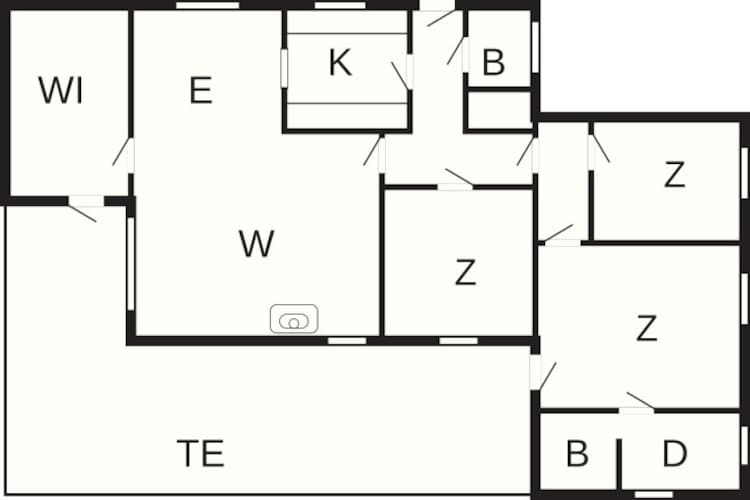 Maison de vacances pour 4 a Ans By-By Traum - Plan