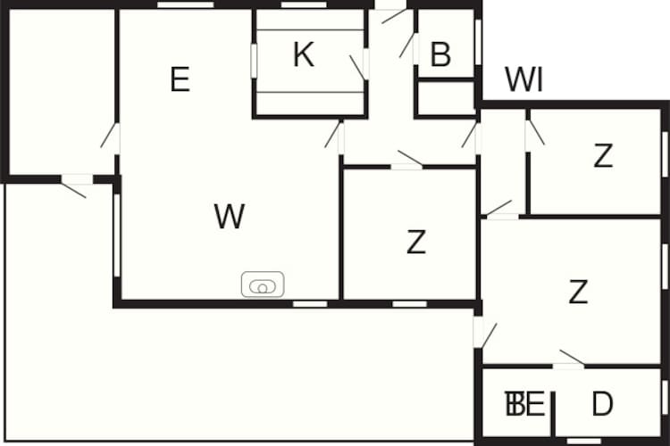 Maison de vacances pour 4 a Ans By-By Traum - Plan