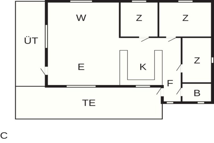 Maison de vacances pour 6 personnes à Væggerløse - Plan