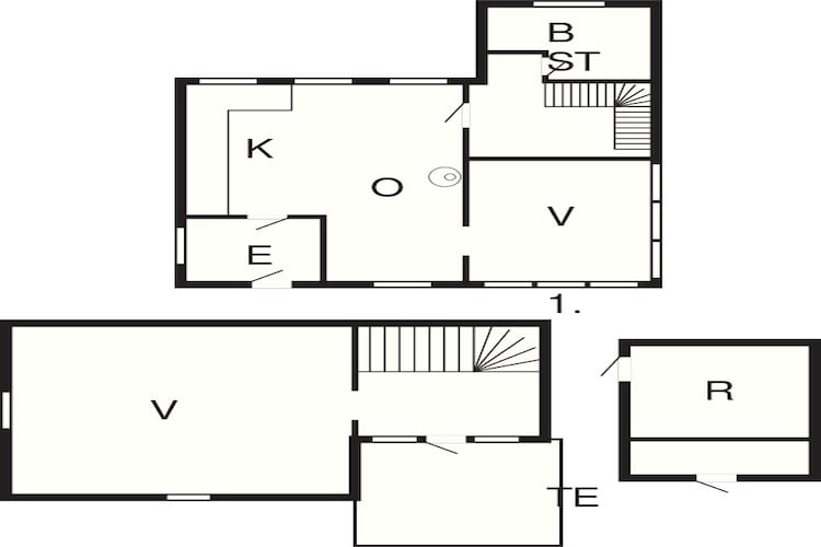 Charmant vissershuis - Plattegrond