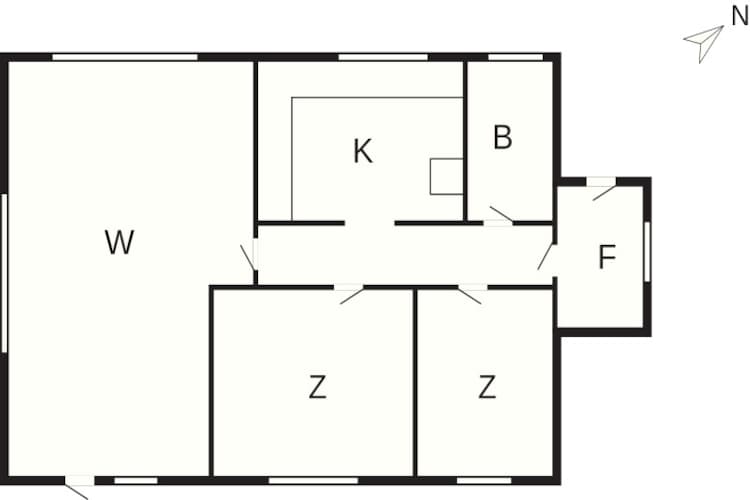 4 person holiday home in Frøstrup - Floor plan