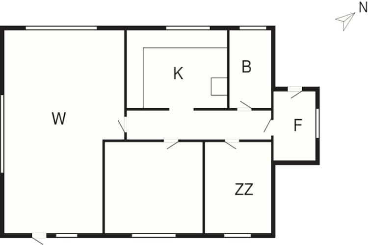 4 persoons vakantie huis in Frøstrup - Plattegrond