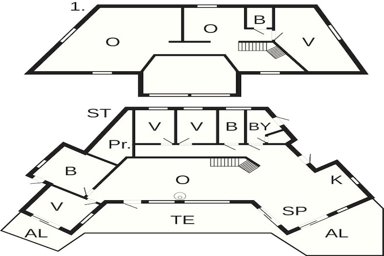10 persoons vakantie huis in Bua-Plattegrond