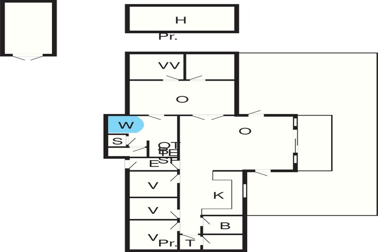 Rustige retraite vlakbij het strand - Plattegrond