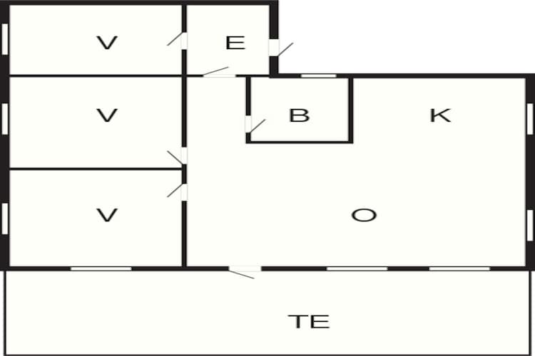 6 persoons vakantie huis in olden - Plattegrond