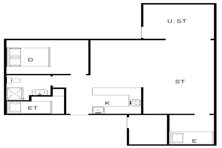 4 persoons vakantie huis in Fanø - Plattegrond