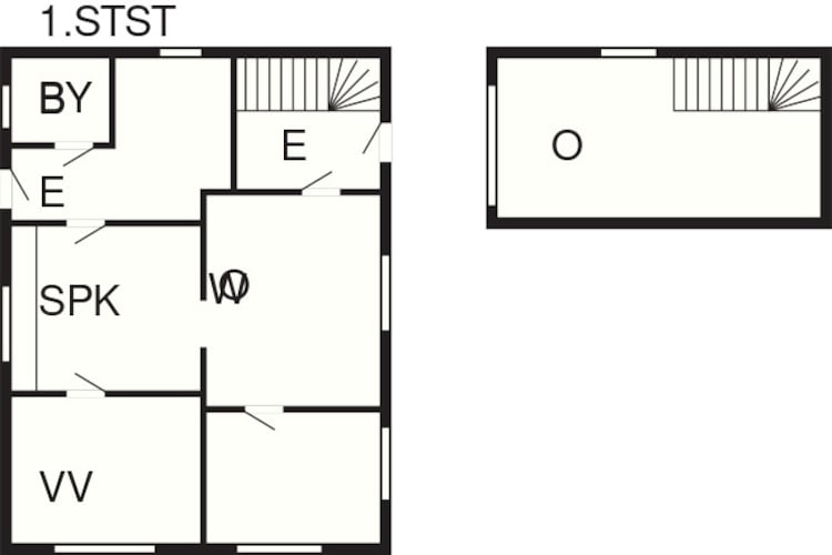 Maison de vacances pour 6 a Karby-By Traum-Plan d'étage
