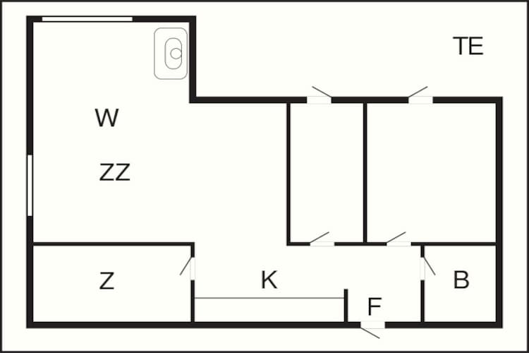 6 Personen Ferienhaus in Blokhus-By Traum - Grundriss