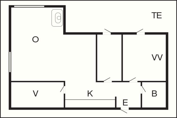 6 Personen Ferienhaus in Blokhus-By Traum - Grundriss