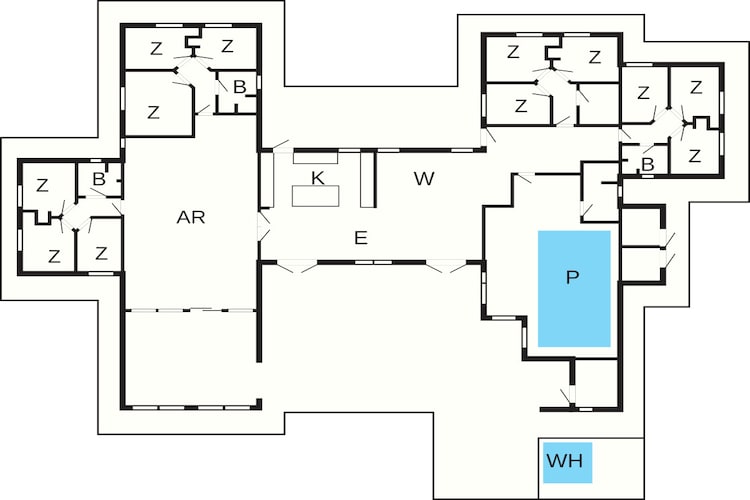 Luxe strandretraite in Væggerløse - Plattegrond