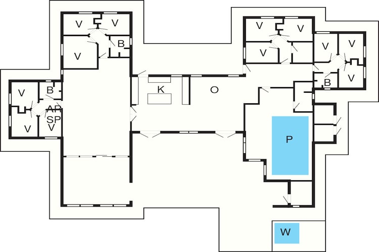 Luxe strandretraite in Væggerløse - Plattegrond
