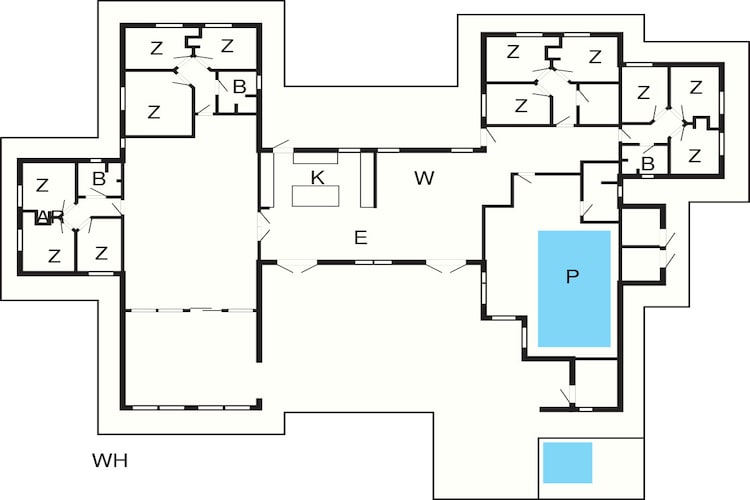 Luxe strandretraite in Væggerløse - Plattegrond