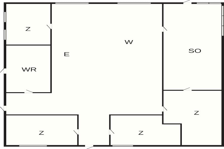 6 person holiday home in Væggerløse-By Traum - Floor plan