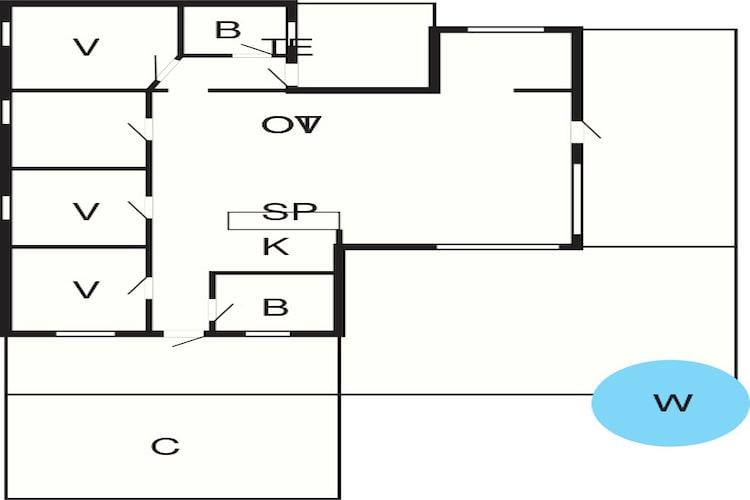 6 person holiday home in Ulfborg - Floor plan