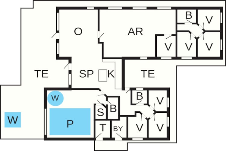18 persoons vakantie huis in Ålbæk-Plattegrond