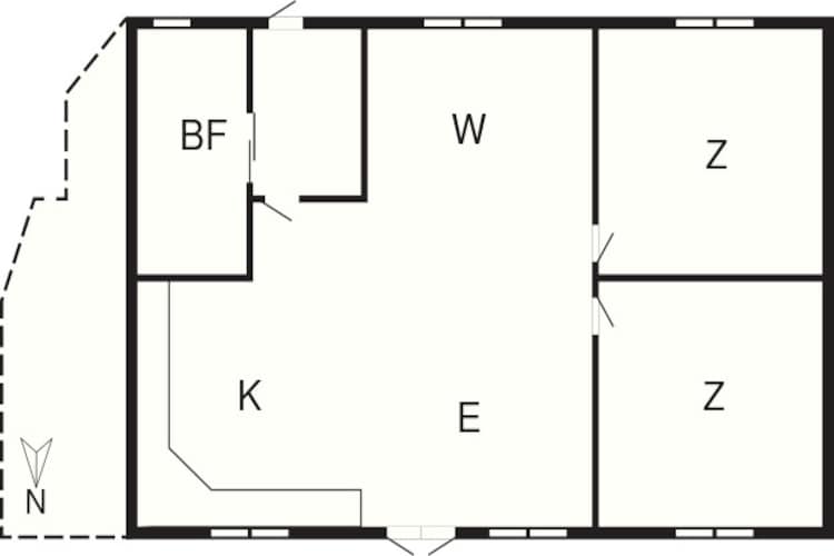 4 person holiday home in Ebeltoft-By Traum-Floor plan