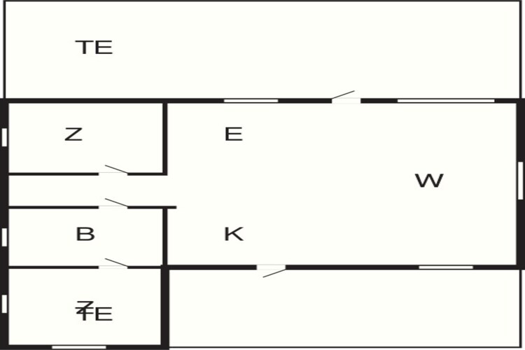 4 person holiday home in Hadsund - Floor plan