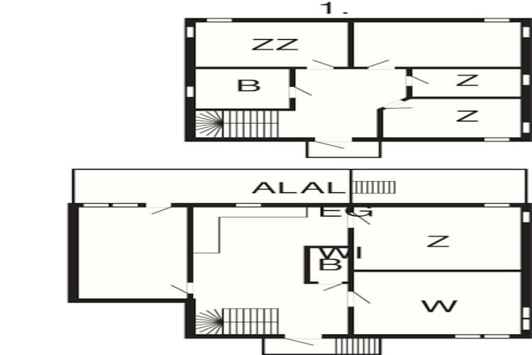 Villa in der Stadt in der Nähe von Meer und Strand - Grundriss