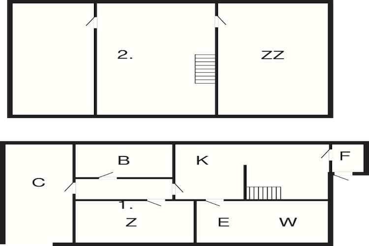 Maison de vacances pour 6 a Skærbæk-By Traum-Plan d'étage