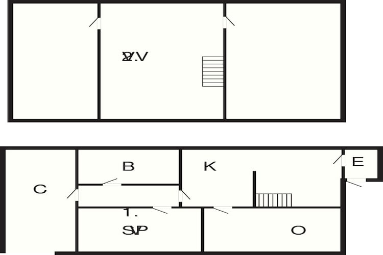 Maison de vacances pour 6 a Skærbæk-By Traum-Plan d'étage