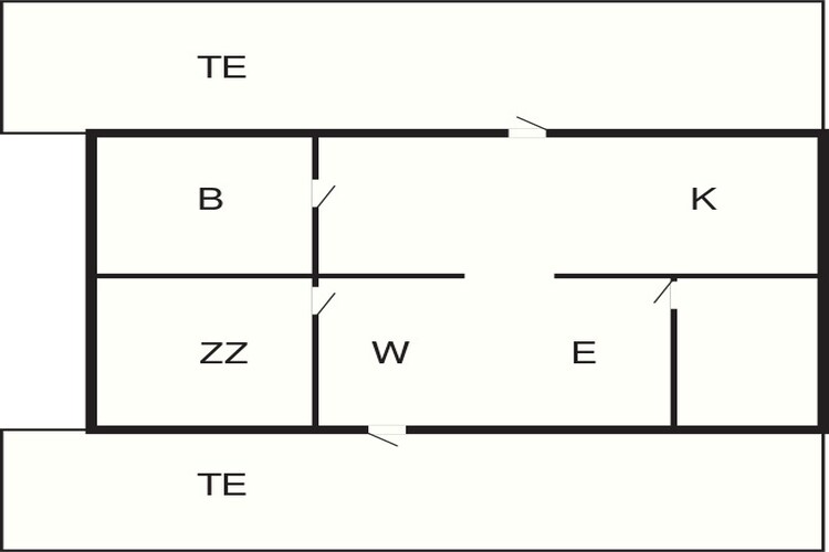 4 persoons vakantie huis in Svaneke-Plattegrond